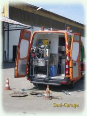 Mise en place de la camionnette d'inspection vidéo à Altkirch